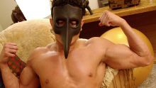 Muscled Hunk Jerks His Meat
